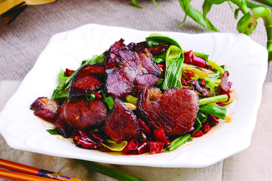 大蒜干椒臘肉