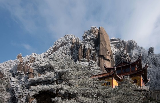 九華山雪景