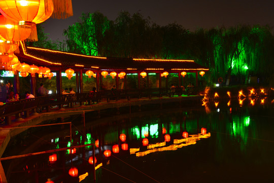 清明上河園 長亭夜景