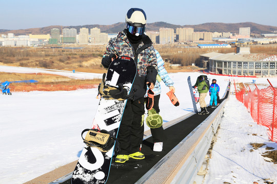 滑雪場魔毯