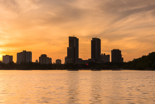 玄武湖日落景觀