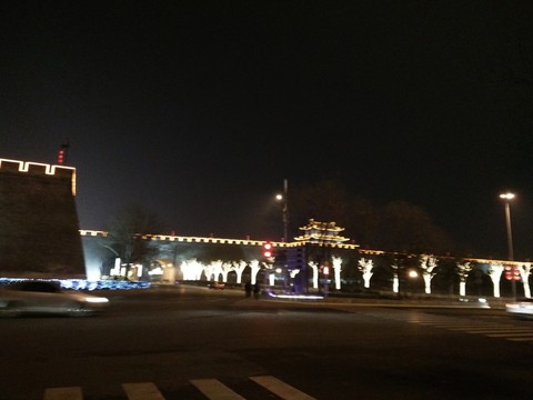 西安 鐘樓 鼓樓 周邊 夜景