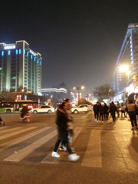 西安 鐘樓 鼓樓 周邊 夜景