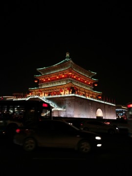 西安 鐘樓 鼓樓 周邊 夜景