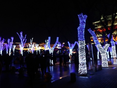 西安 鐘樓 鼓樓 周邊 夜景