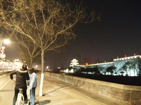 西安 鐘樓 鼓樓 周邊 夜景