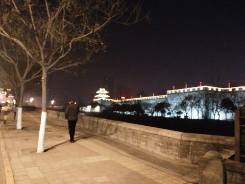 西安 鐘樓 鼓樓 周邊 夜景
