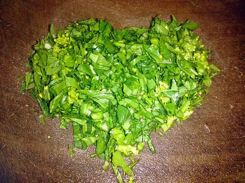 愛心造型碎菜