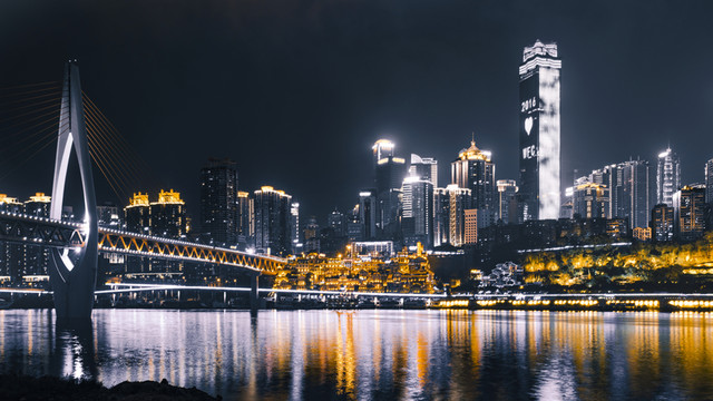 黑金重慶洪崖洞夜景