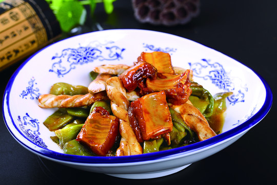 排骨油豆角壓卷子