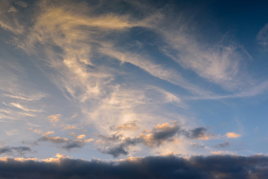 晚霞 彩云 藍天 夕陽