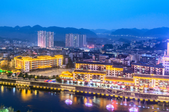 恩施 宣恩 珠山鎮(zhèn) 夜景