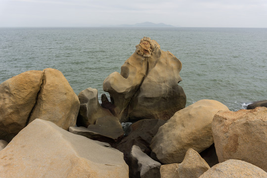 臺(tái)山 巖石 海邊 風(fēng)景 那琴半