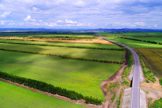 穿越農(nóng)田的公路
