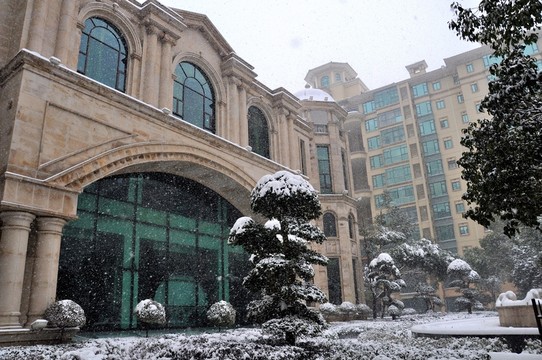 小區(qū)雪景