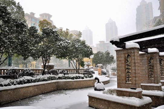 小區(qū)雪景