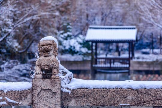 江南園林雪景
