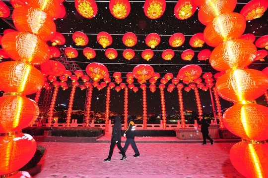 雪打紅燈