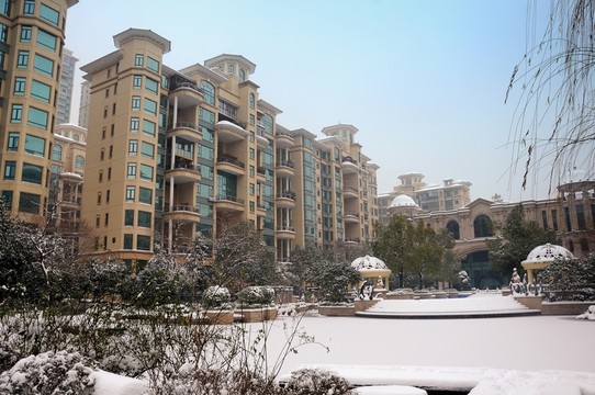 小區(qū)雪景