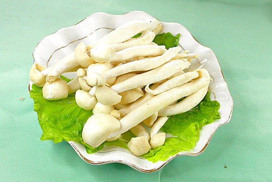 一盤海鮮菇