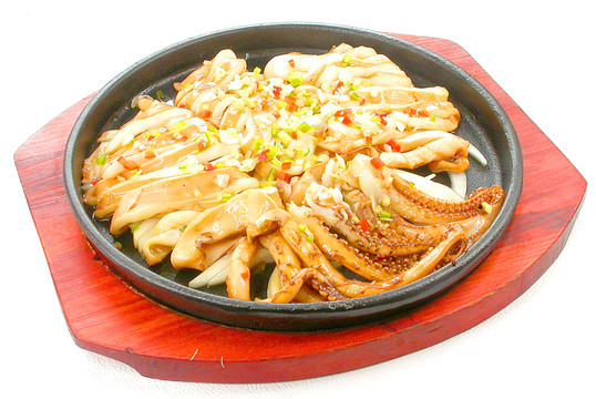 鐵板燒汁鮮魷圈
