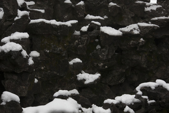 白雪假山