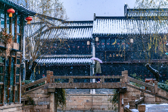 江南水鄉(xiāng)雪景