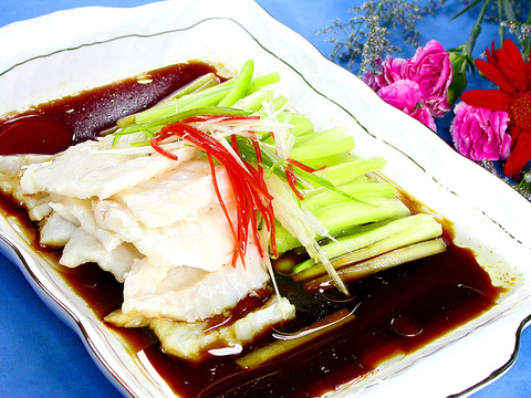 芥蘭頂生魚片