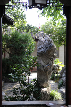 耦園庭院假山