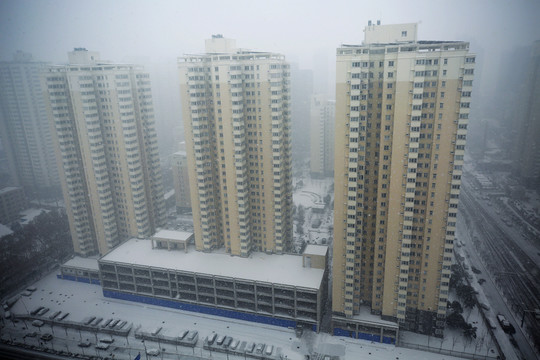 住宅小區(qū)雪景