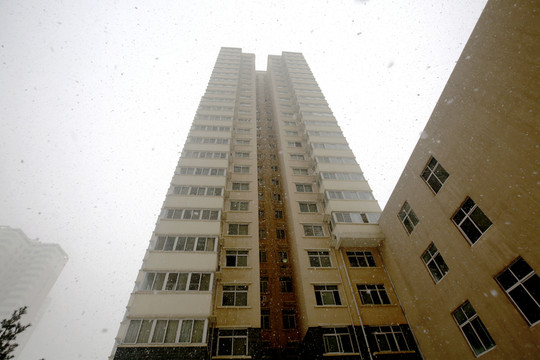 住宅小區(qū)雪景