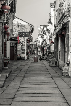 古鎮(zhèn)黑白照片