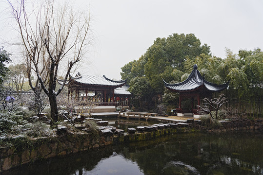 古漪園雪景