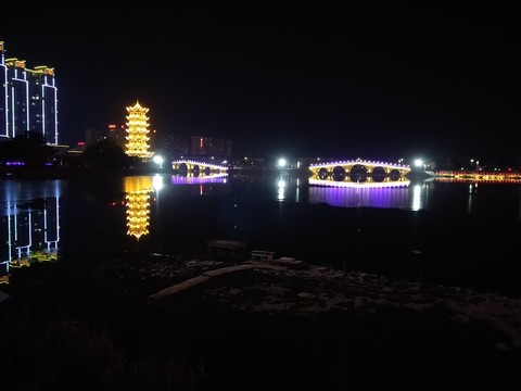 湖光寒夜燈光美 （30）
