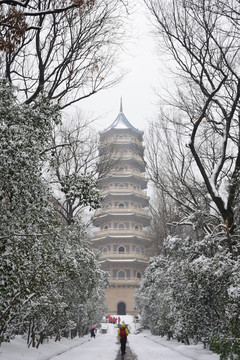 南京靈谷寺雪景