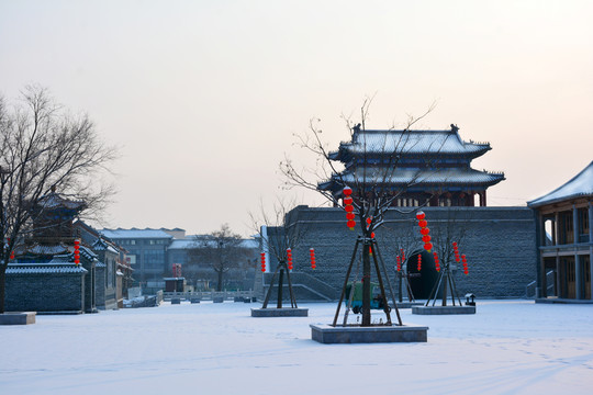 古城雪景