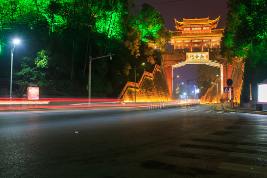 鳳凰古城 南華門 夜景