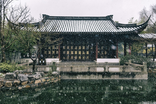 古猗園 園林雪景