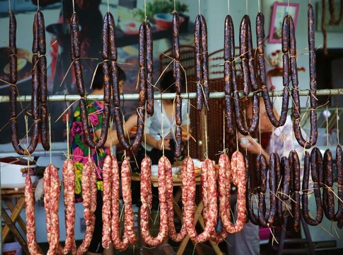 特產(chǎn) 風臘腸 安昌古鎮(zhèn)