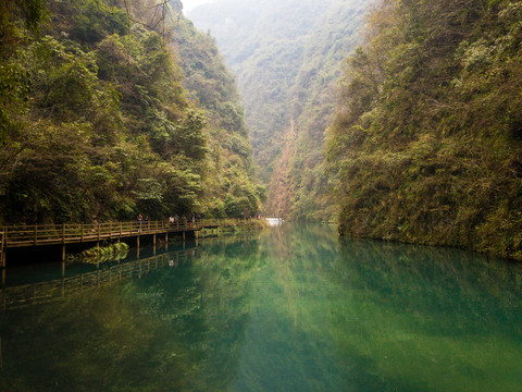 張家界大峽谷 神泉湖風(fēng)光