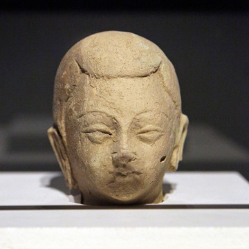 比丘頭像 唐代