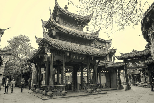 四川古鎮(zhèn)黃龍溪懷舊照片