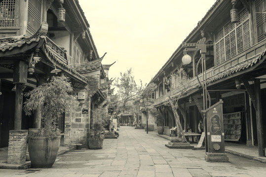四川古鎮(zhèn)黃龍溪懷舊照片