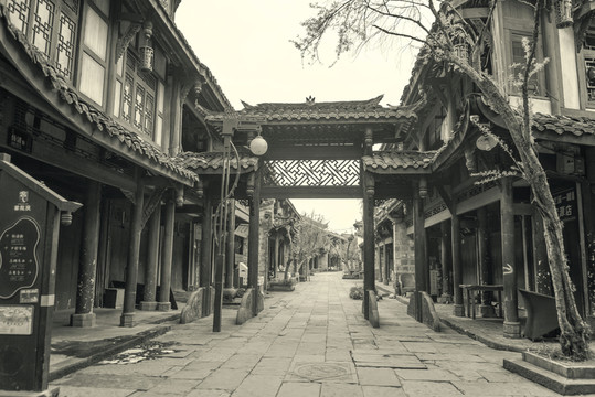 四川古鎮(zhèn)黃龍溪懷舊照片