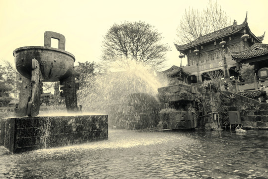 四川古鎮(zhèn)黃龍溪懷舊照片