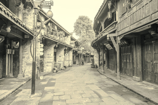 四川古鎮(zhèn)黃龍溪懷舊照片