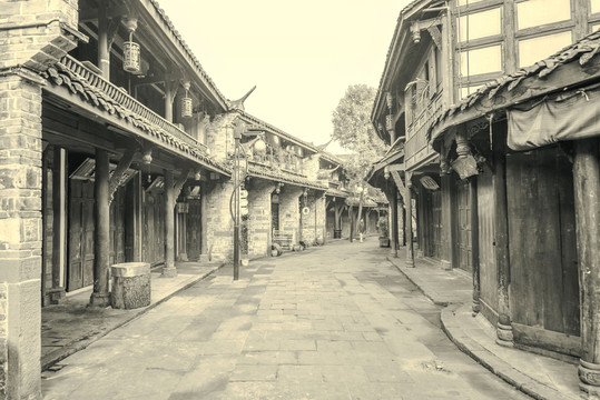 四川古鎮(zhèn)黃龍溪懷舊照片