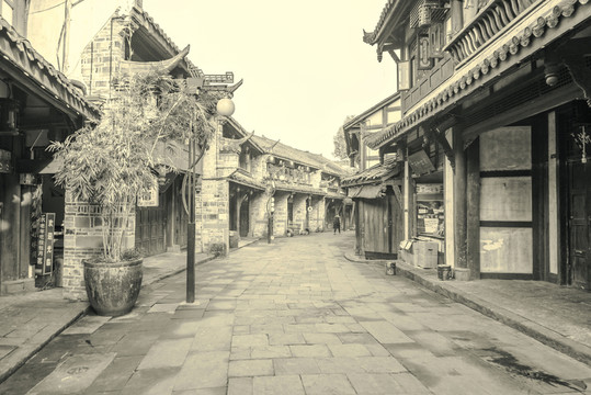 四川古鎮(zhèn)黃龍溪懷舊照片
