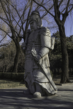 十三陵總神道石像生武將