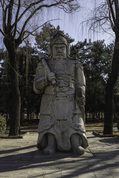 十三陵總神道石像生武將